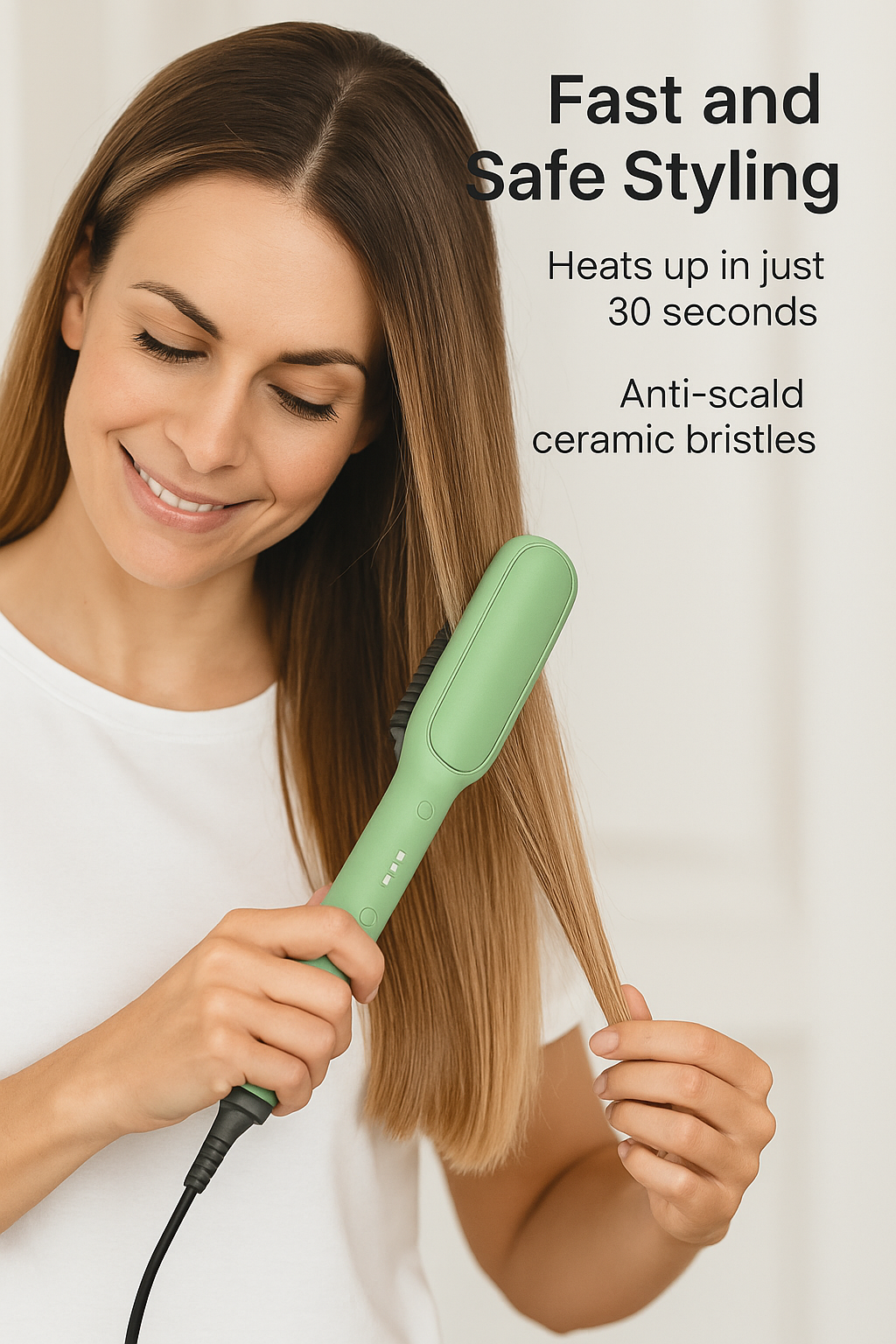 Sleek Mini Adjustable Hair Straightener Hot Comb™